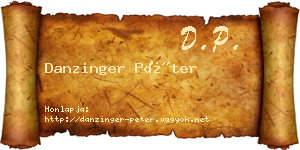 Danzinger Péter névjegykártya