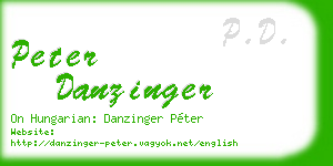 peter danzinger business card